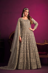Designer gown on net fabric LXGW0014